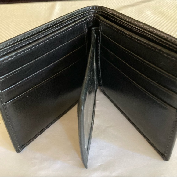 Men’s Coach Black Leather Billfold Wallet ID - Picture 6 of 9